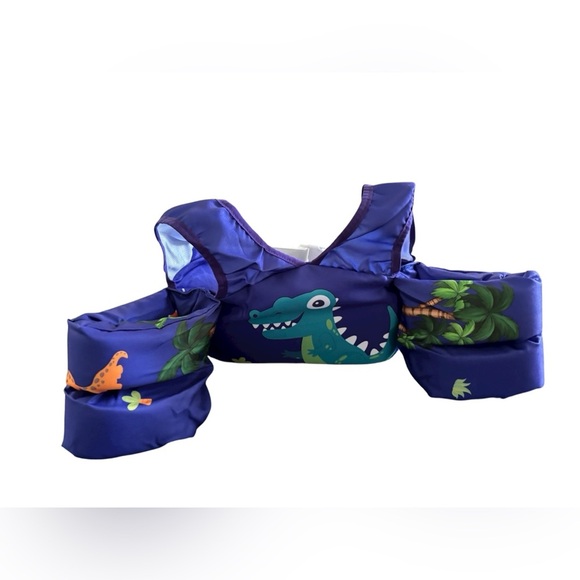 DOOHALO Swim Vest for Toddler/Kids Aid Floats W/Arm Wings 28-7lbs Tropical Dino - Picture 1 of 5